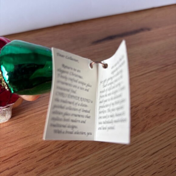 Vtg Christopher Radko Christmas Glass Ornament Elf Clown Court Jester Tag 1995 - Picture 10 of 11